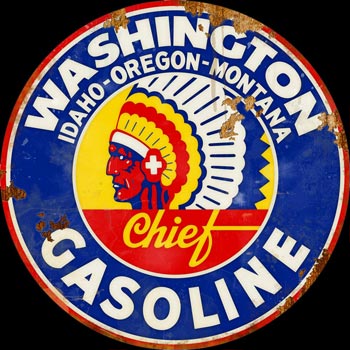 Washington Chief Wasatch Gasoline Sign