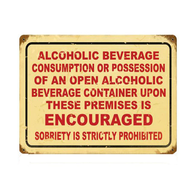 Alcohol Consumption Sign 