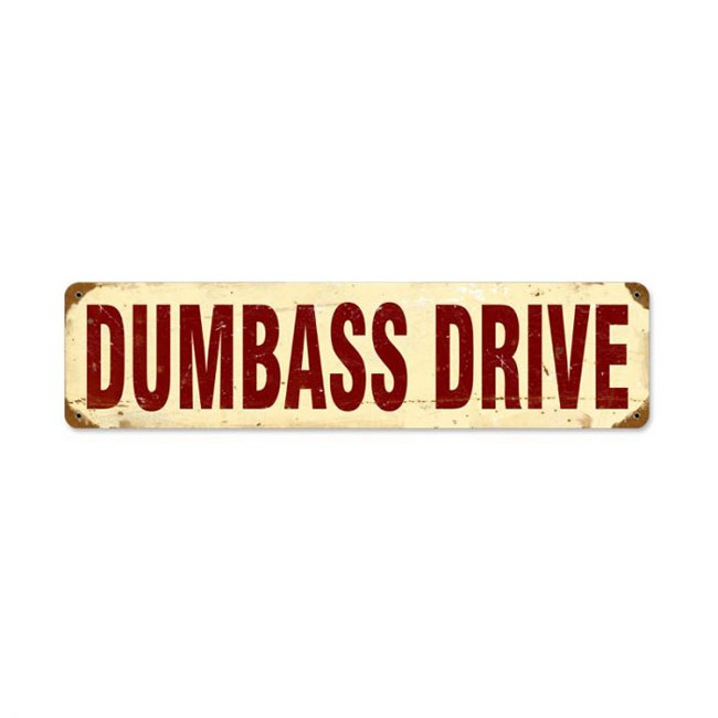 Dumbass Drive Sign