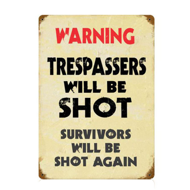 Warning Gun Sign