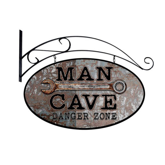 Man Cave- Danger Zone Double Sided Hanging Sign