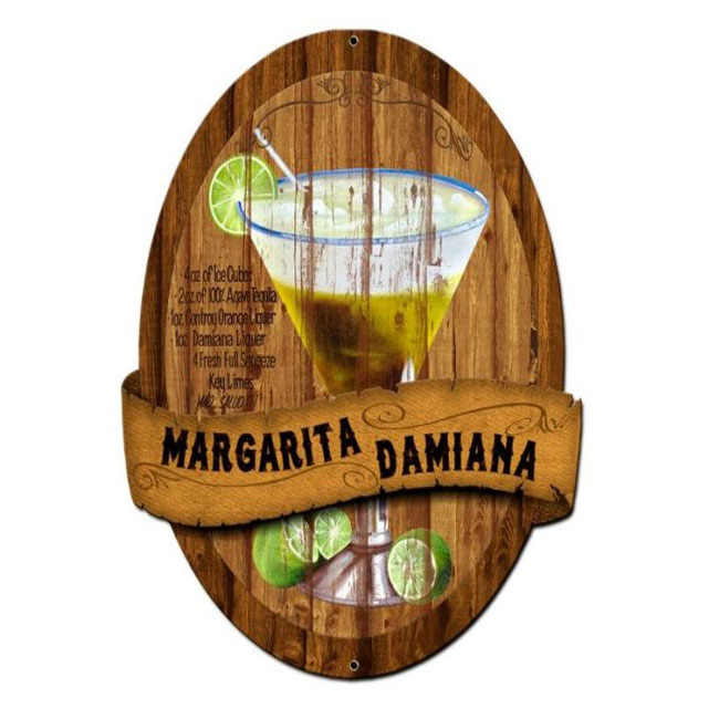 Margarita Damiana Recipe Drinking Sign