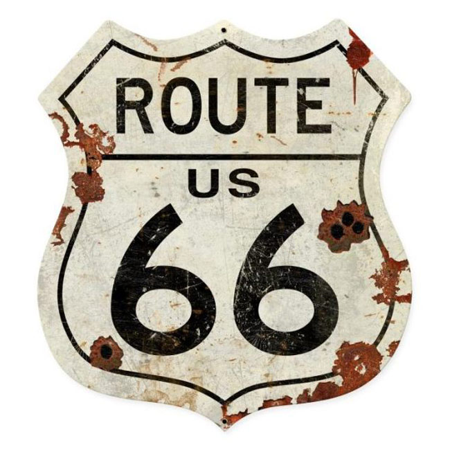 Route 66 Shield Sign - 28 Inch 