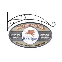 Personalized Mobil Gas Double Sided Sign