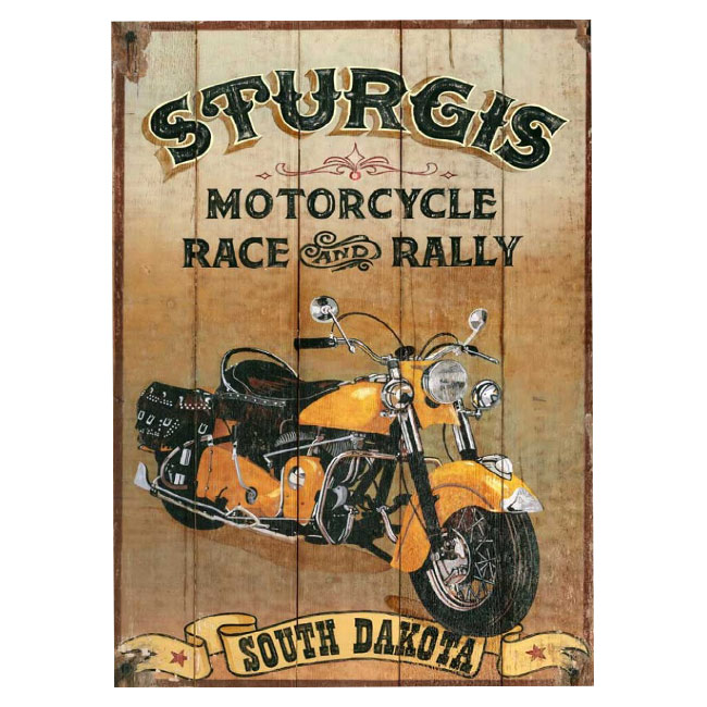 Sturgis Motorcycle Race Rustic Wood Sign