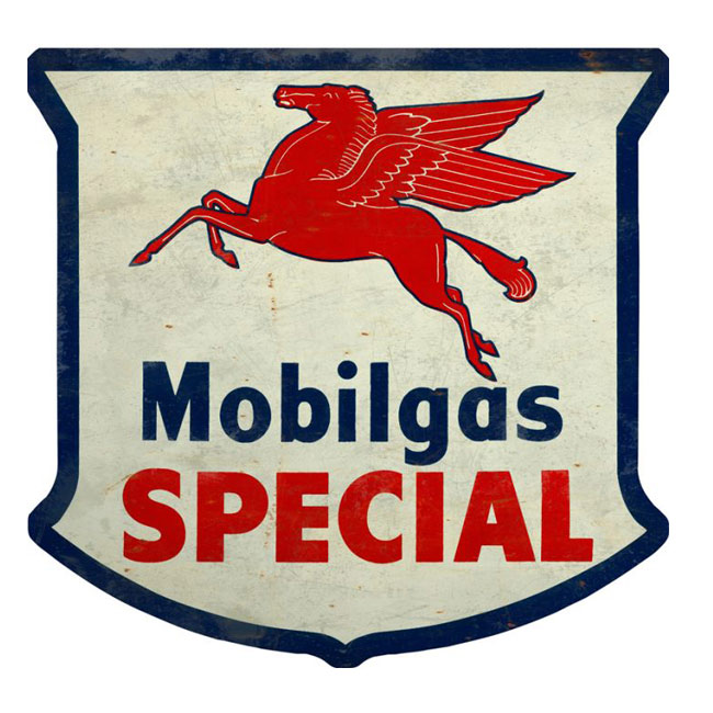 Mobil Gas Special Diecut Sign