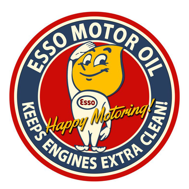 Esso Esso Garage Sign & Dunlop Tyre Stand Car Garage Accessories 