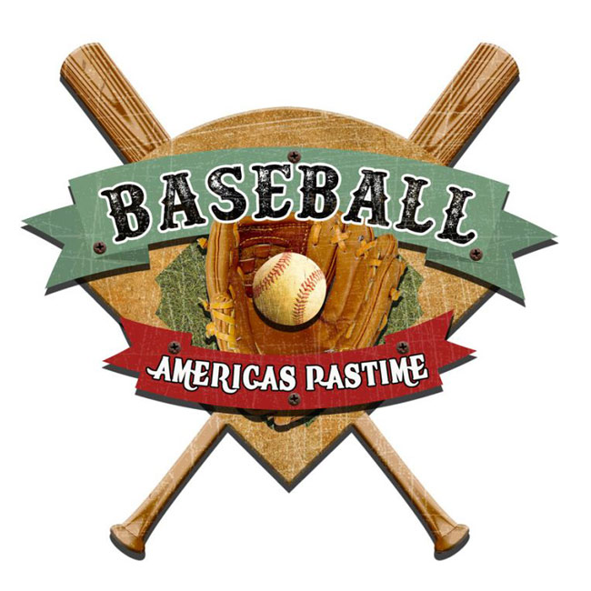 Baseball Americas Pastime Sign