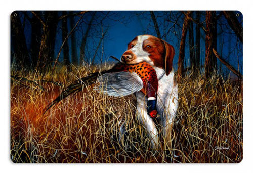 Brittany Spaniel Hunting Sign