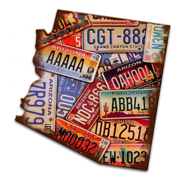 Arizona Vintage License Plate Sign