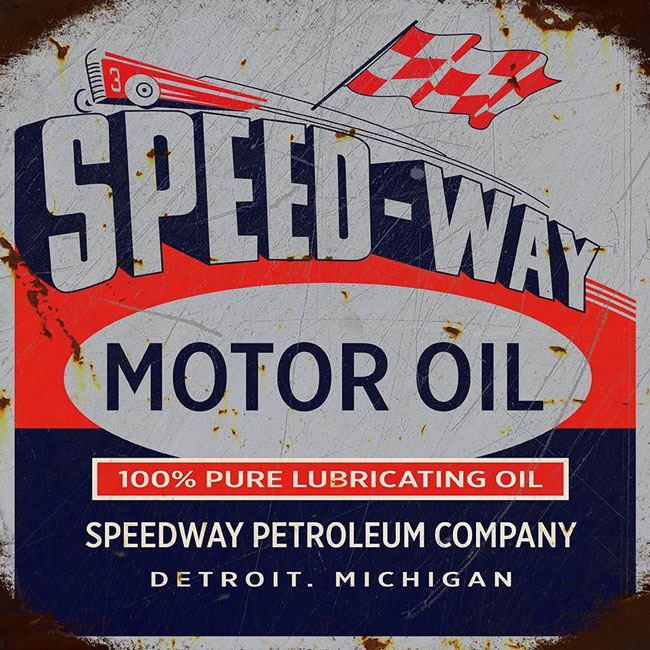 Speedway Motor Oil Sign