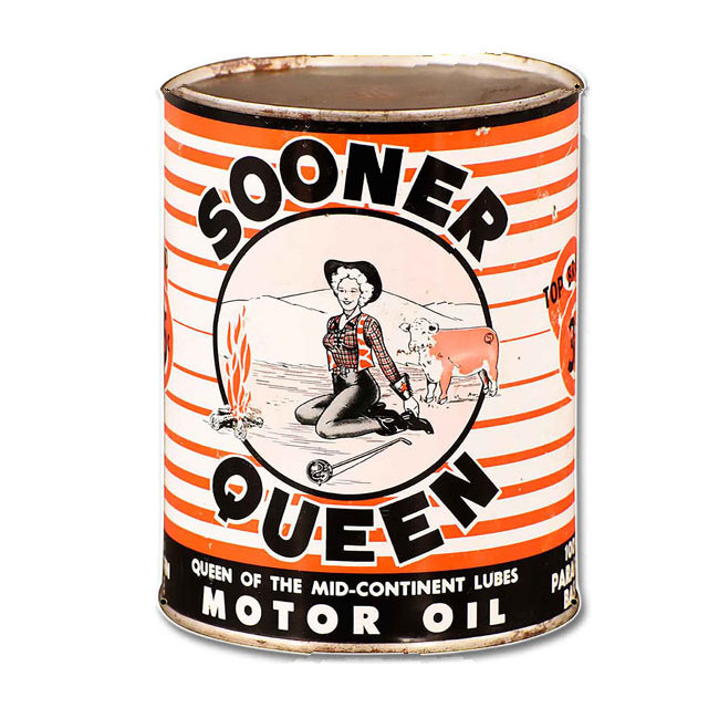 Sooner Queen Motor Oil Sign