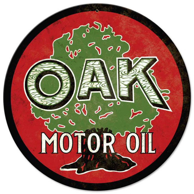 Oak Motor Oil Sign