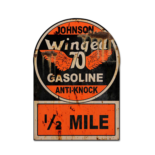 Johnson Winged 70 Gas Sign 