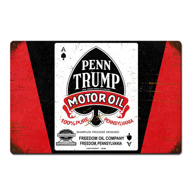 Penn Trump Motor Oil Sign