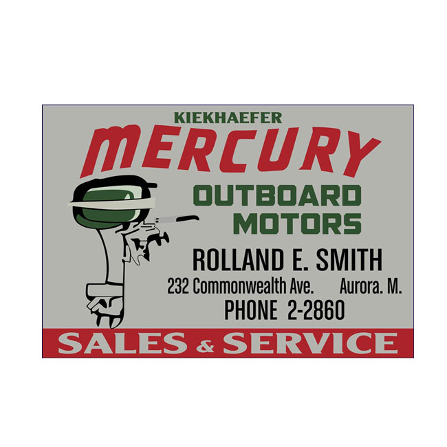 Mercury Outboard Dealer Sign