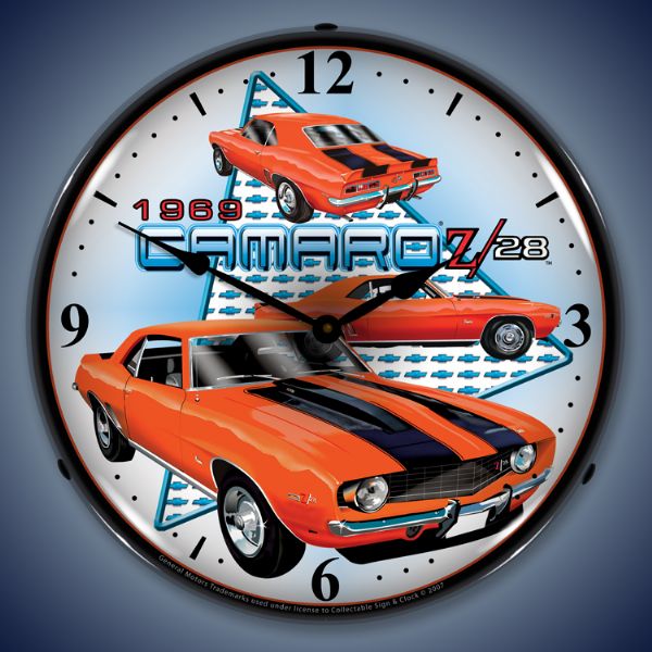 1969 Z28 Camaro Lighted Clock
