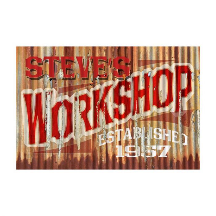 Rustic Workshop Personalized Garage Sign 