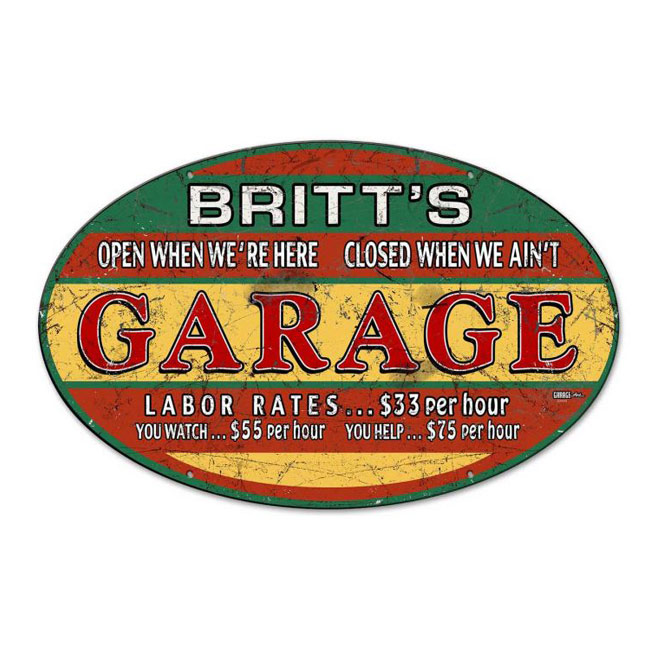 Garage Personalized Sign