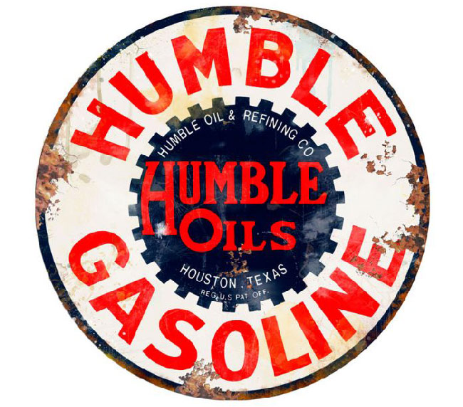 Humble Gasoline Vintage Style Sign