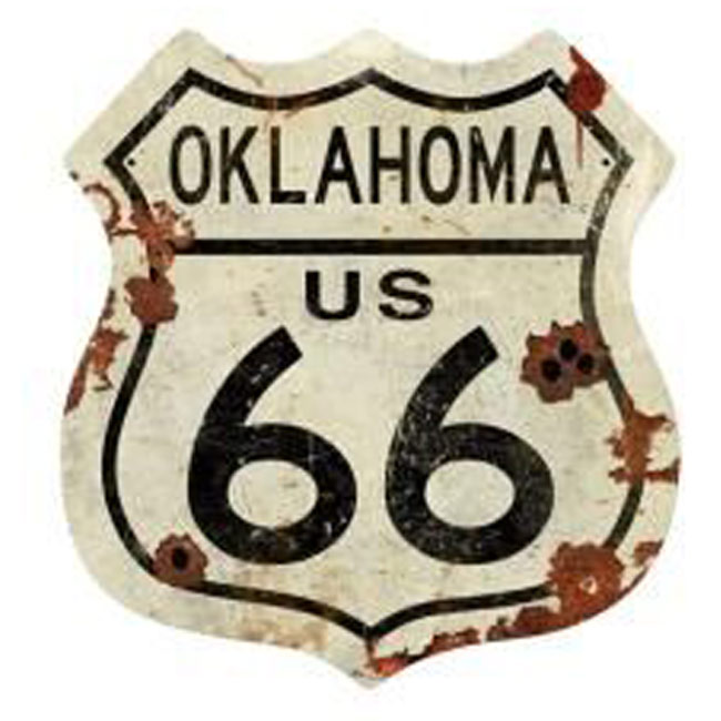 Oklahoma Route 66 Shield Sign