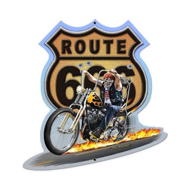 Route 666 Motorcycle Sign