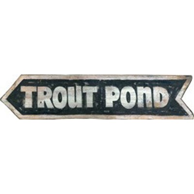 Trout Pond Arrow Wood Sign