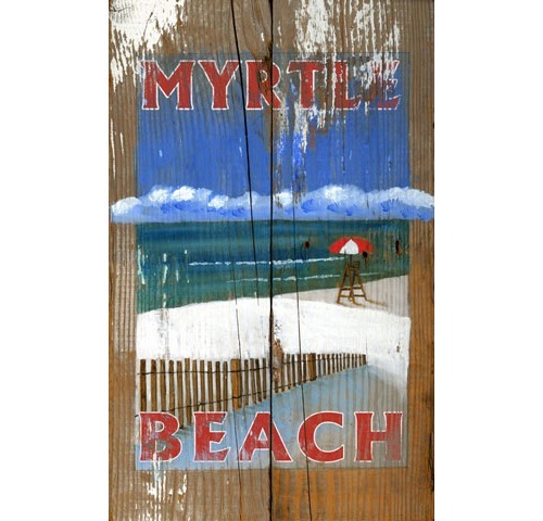 Myrtle Beach Lifeguard Wooden Sign