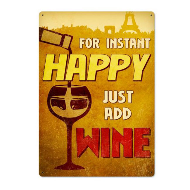 Instant Happy Wine Sign 
