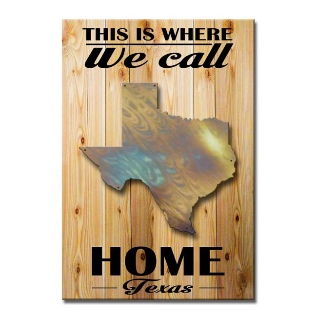 Texas This Is Where We Call Home Sign 