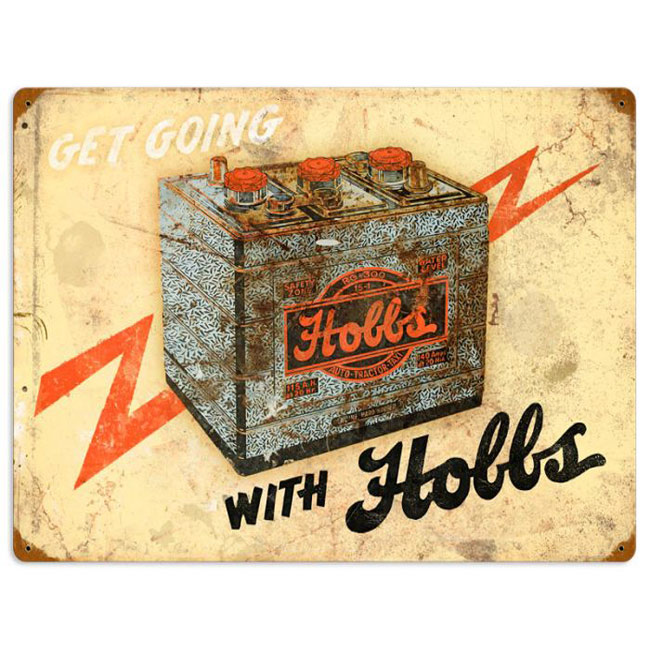 Hobbs Batteries Sign
