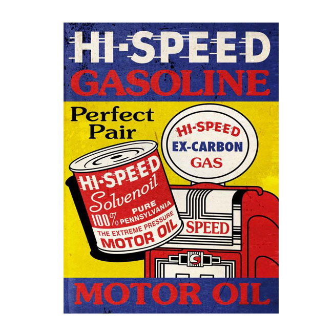 High Speed Motor Oil Sign