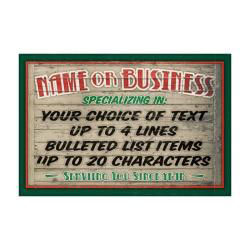 Custom Personalized Business Sign