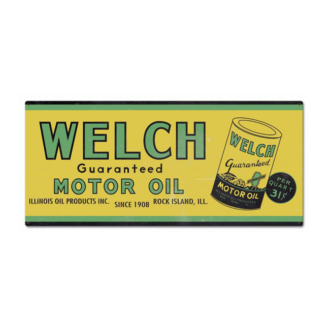 Welch Motor Oil Sign 