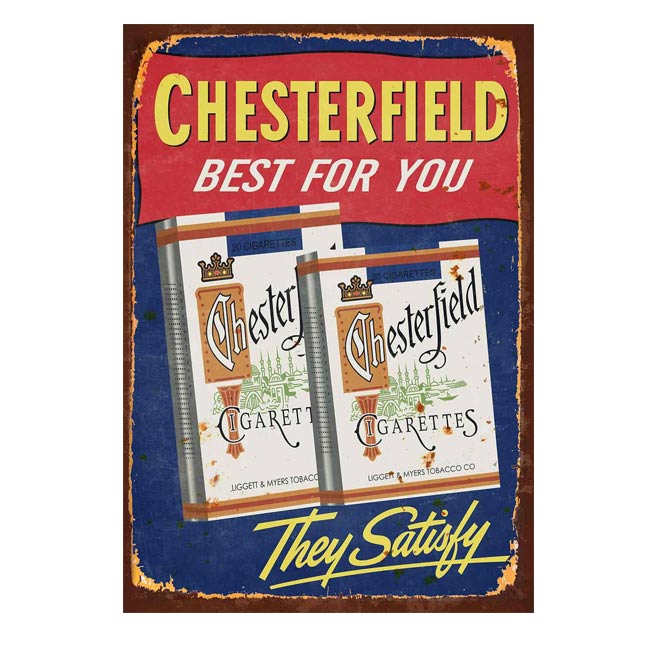 Chesterfield Cigarettes sign